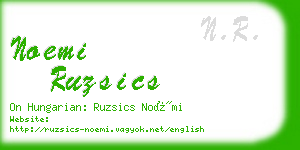 noemi ruzsics business card